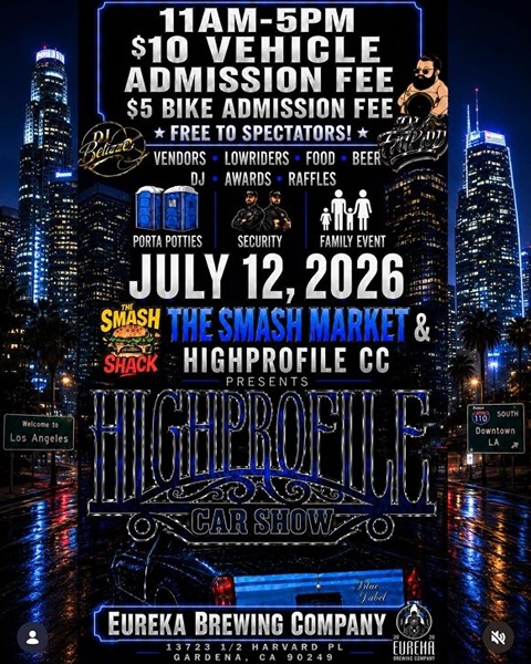 High Profile Car Show flyer July 2026